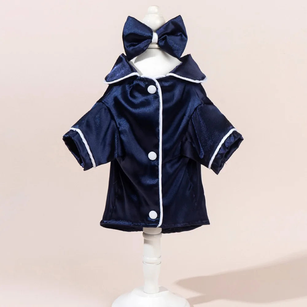 Stylish Silk Pet Pajamas - Skin-Friendly Thin Shirt for XS-L Size Dogs & Cats