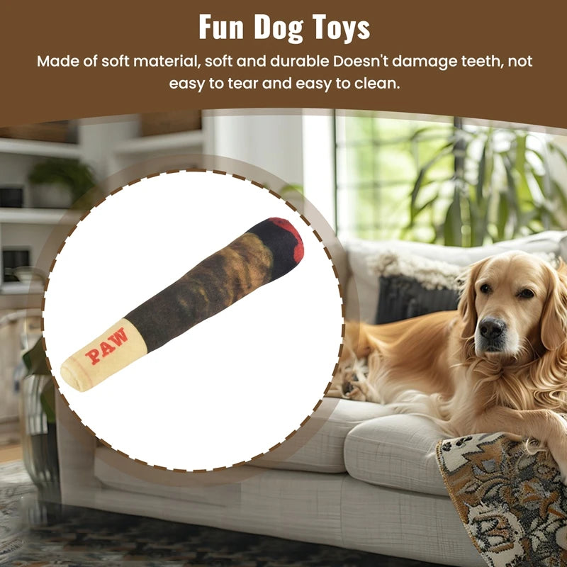 Funny Dog Toys Plush Squeaky Toys For Medium, Small - Cool Stuffed Cute Gifts For Dog Birthday
