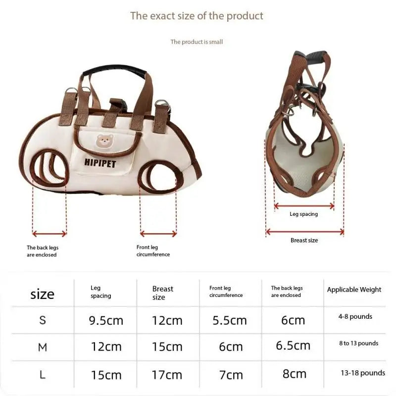 Portable Outdoor Breathable Traction Backpack Dog Leash Cat and Dog Harness Can Be Carried or Crossbody Cat Bag Pet Supplies