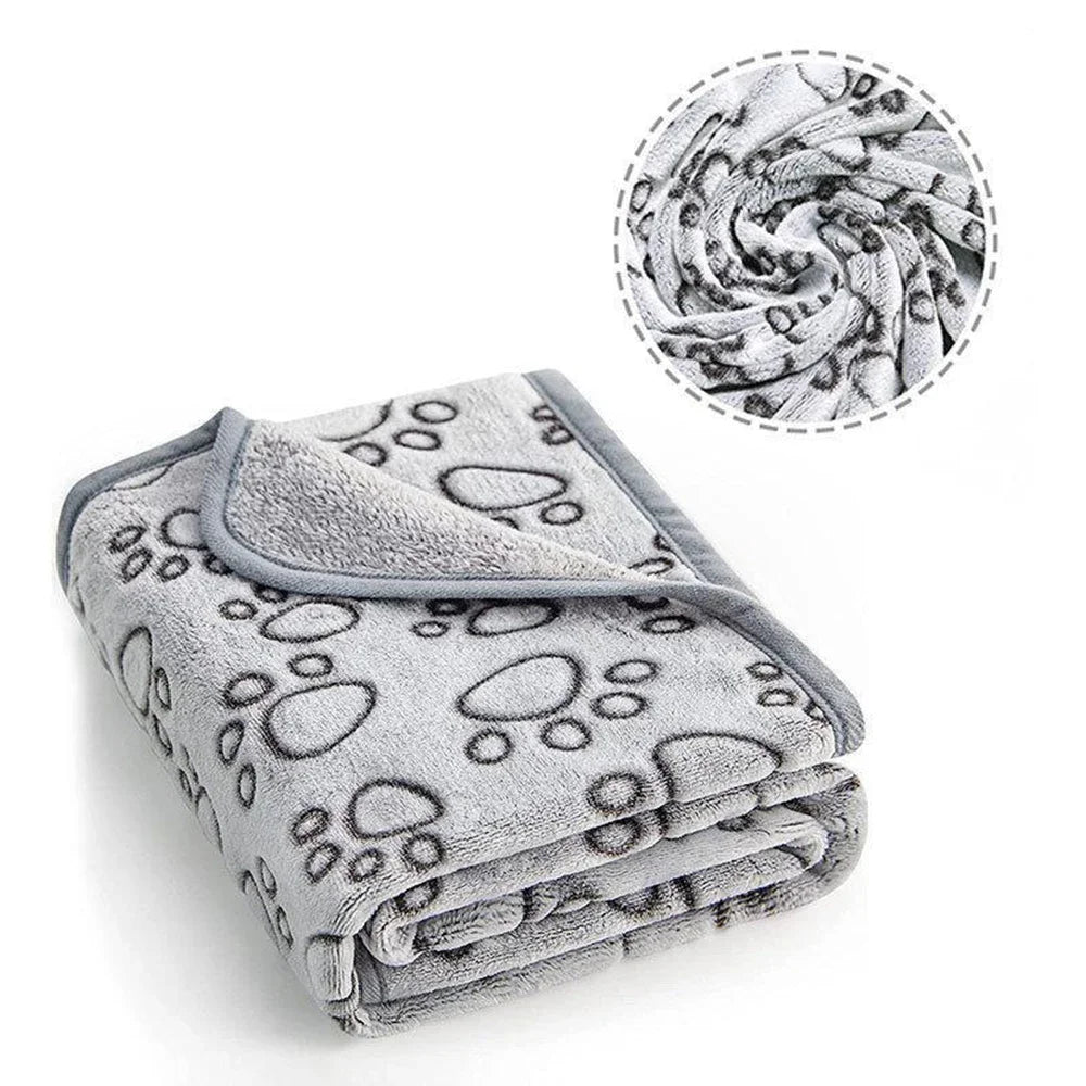 Winter Soft Dog Blanket Washable, Cat Blanket for Indoor Cats Mat Large Medium Small Dog Gifts Puppy Essentials (Grey) Bed