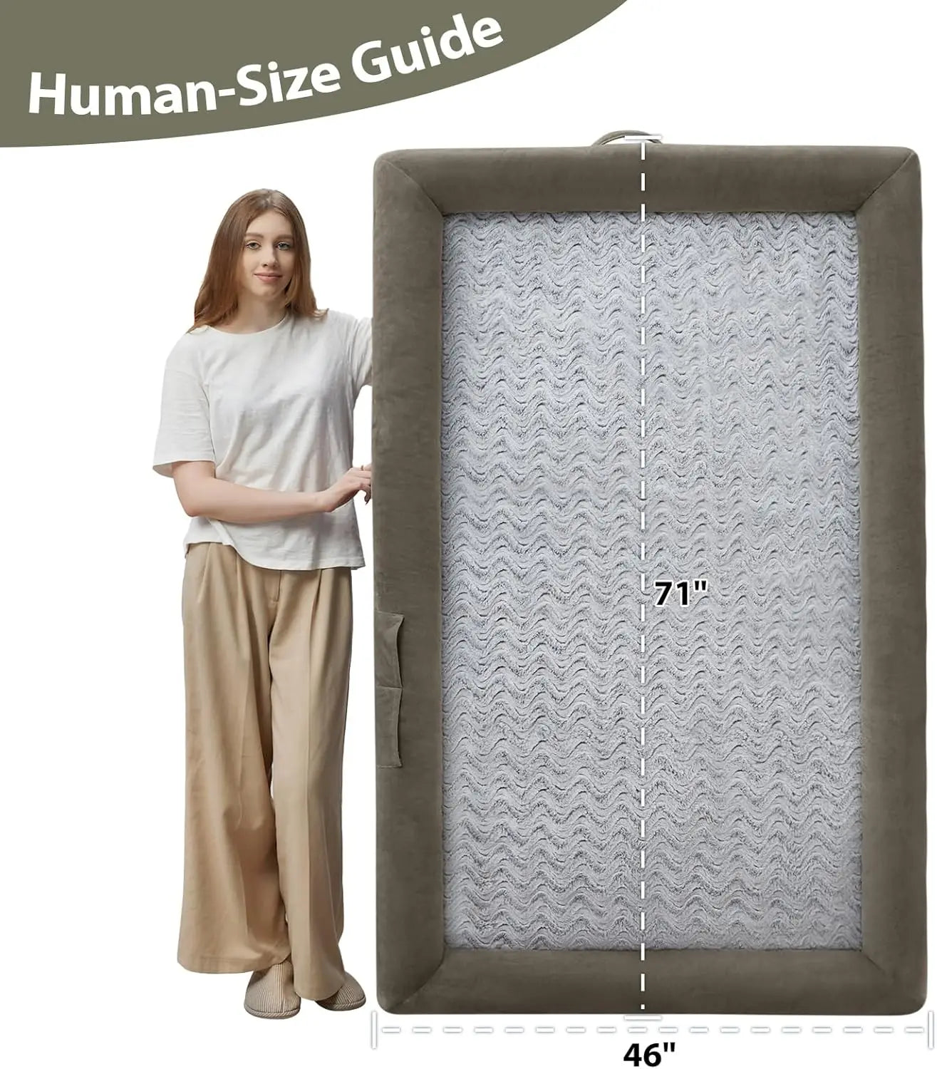 Washable Orthopedic Dog Bed for Large Dogs, Waterproof Pet Sofa with Removable Cover, Comfortable Sleeping Couch