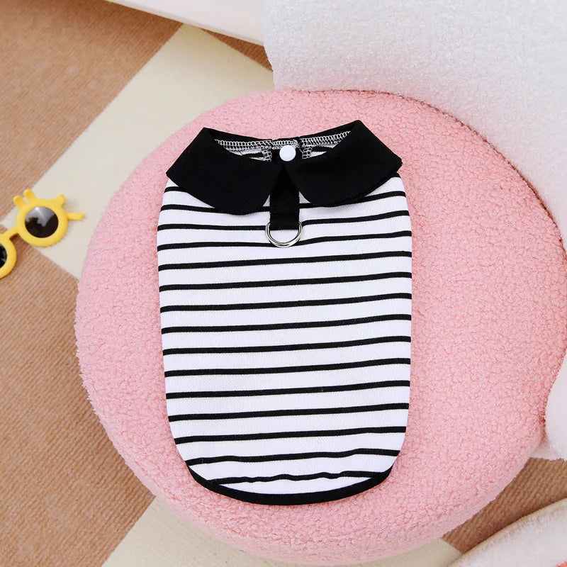 Fashion Dog Shirt Cool Dog T-shirt Bear Print Vest Chihuahua Yorkie Thin Breathable Vest Puppy Outfit Shirt Summer Pet Clothes