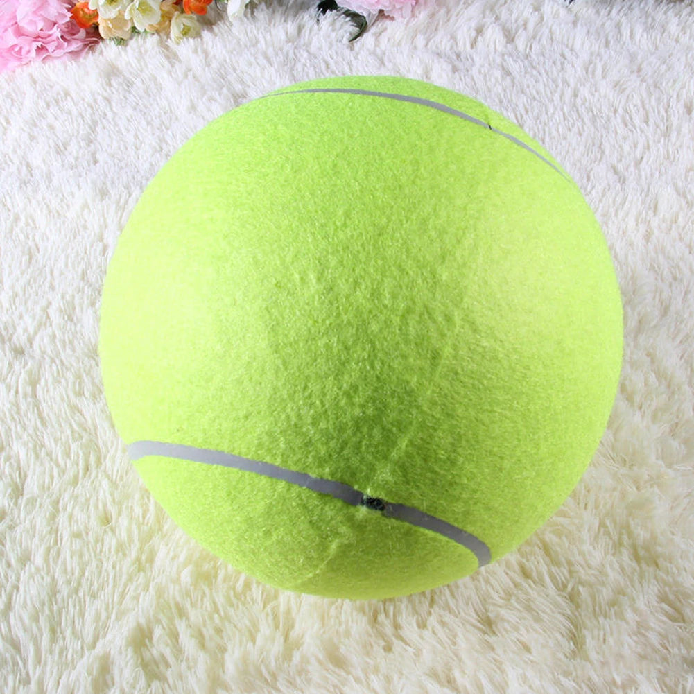9.5 Inch Dog Tennis Ball Giant Pet Toys Large Inflatable Tennis Ball Dog Chewing Toy Giant Tennis Ball Kids Ball Pet Supplies