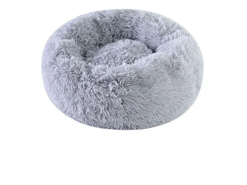 Home Plush Pet Nest Winter Cat Dog Warm Detachable and Washable Round Cat Pet Bed Seasonal Universal Decoration