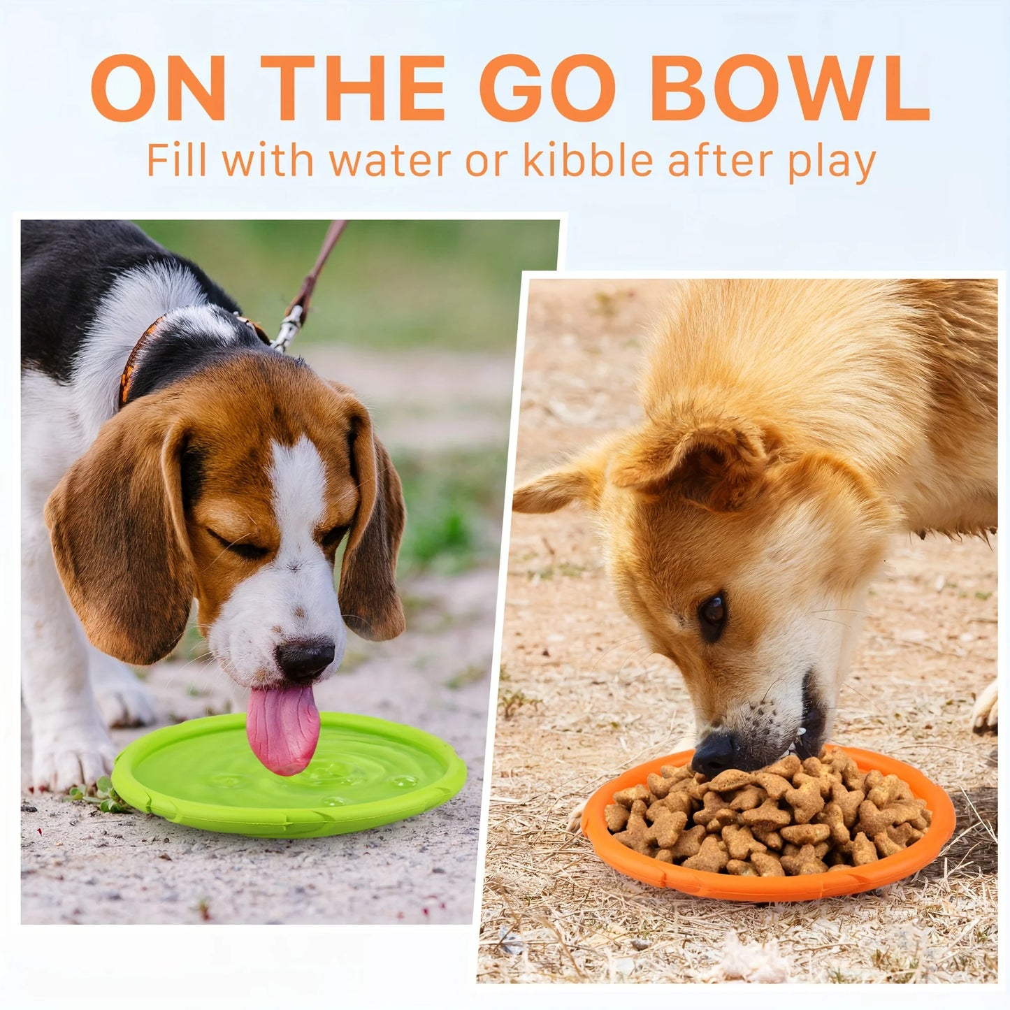 2-Pack Dog Frisbees, 7-Inch Dog Toys, Natural Rubber Floating Discs, Ideal for Outdoor Pools and Beaches