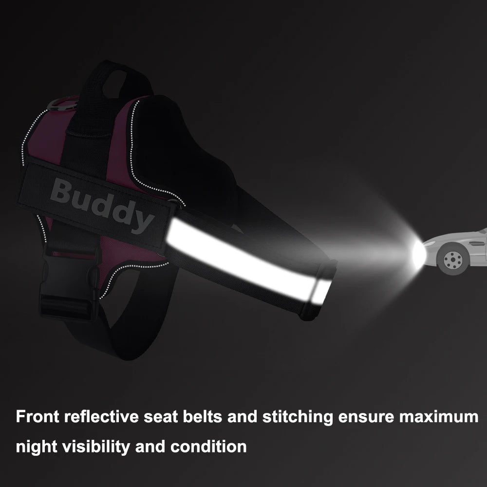 Personalized Dog Harness No Pull for Small Large Dog Reflective Pet Harness Vest French Bulldog ID Custom Patch Pet Supplies