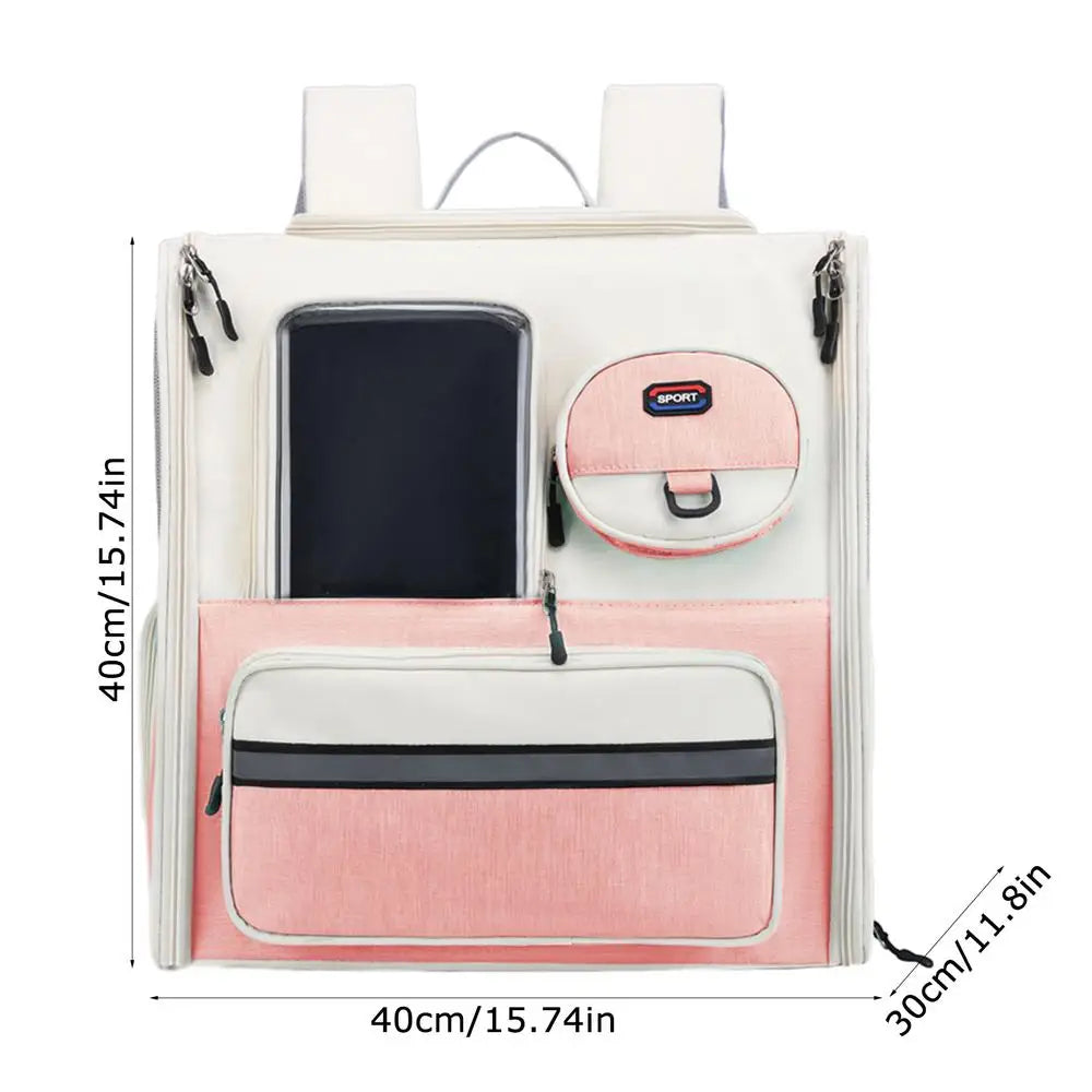 Cat Backpack Pet Carrier For Cat Ventilated Pet Travel Carrying Bag Folding Pet Backpack For Kitten Puppy Small Dog Cat