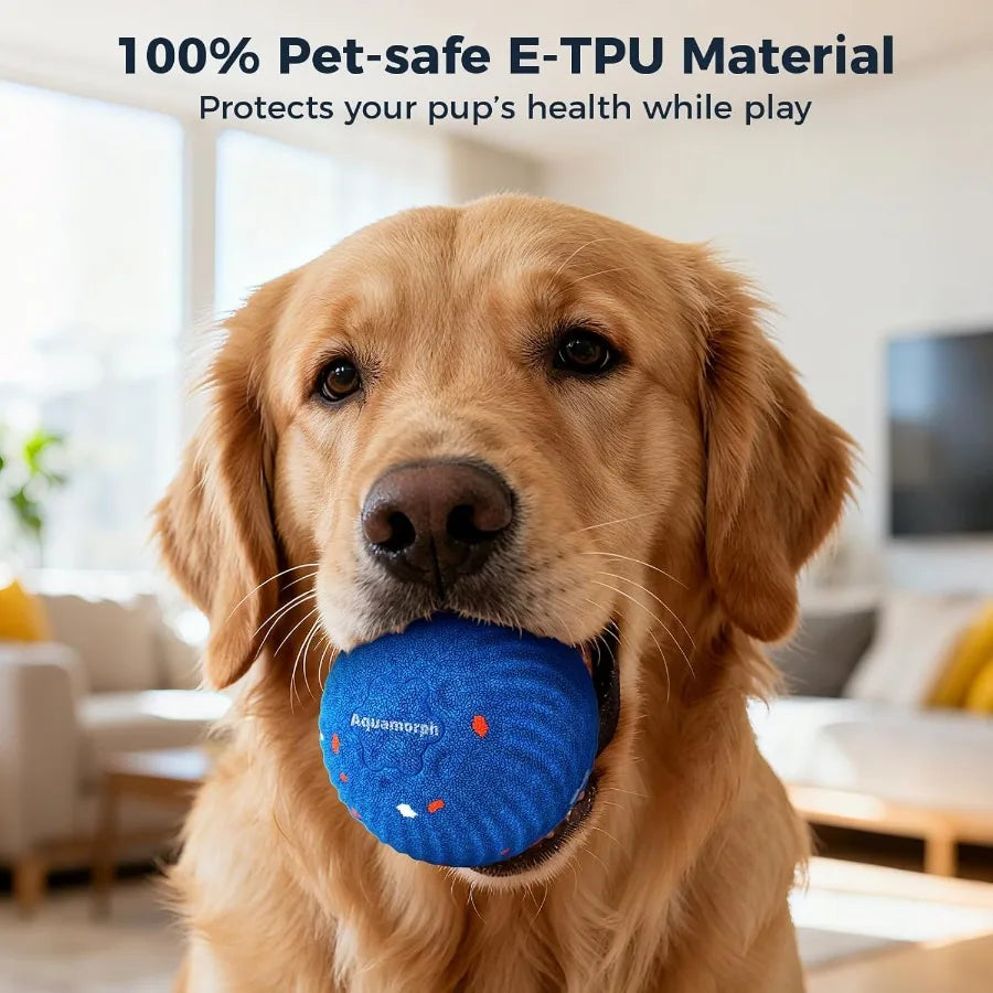 2 Pack Interactive Dog Balls - Auto Moving Bouncing Vibrating Washable Dog Toys for Large Medium Dogs Type-C Rechargeable Blue