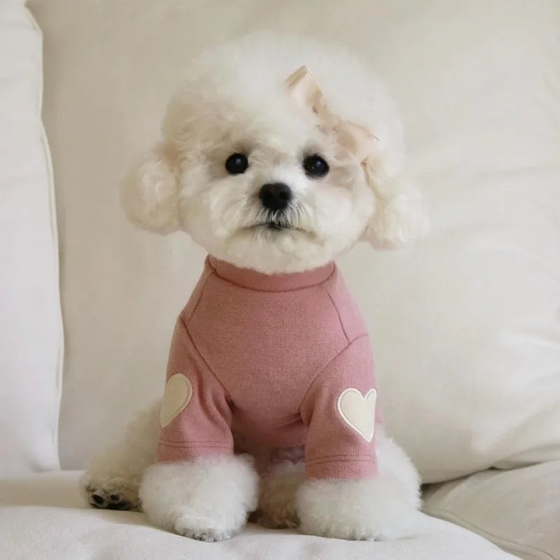 Cute Love Bear Teddy Pet Hoodie - Warm Designer Base Layer for Cats Dogs Yorkshire Puppy Clothing MWTJK01