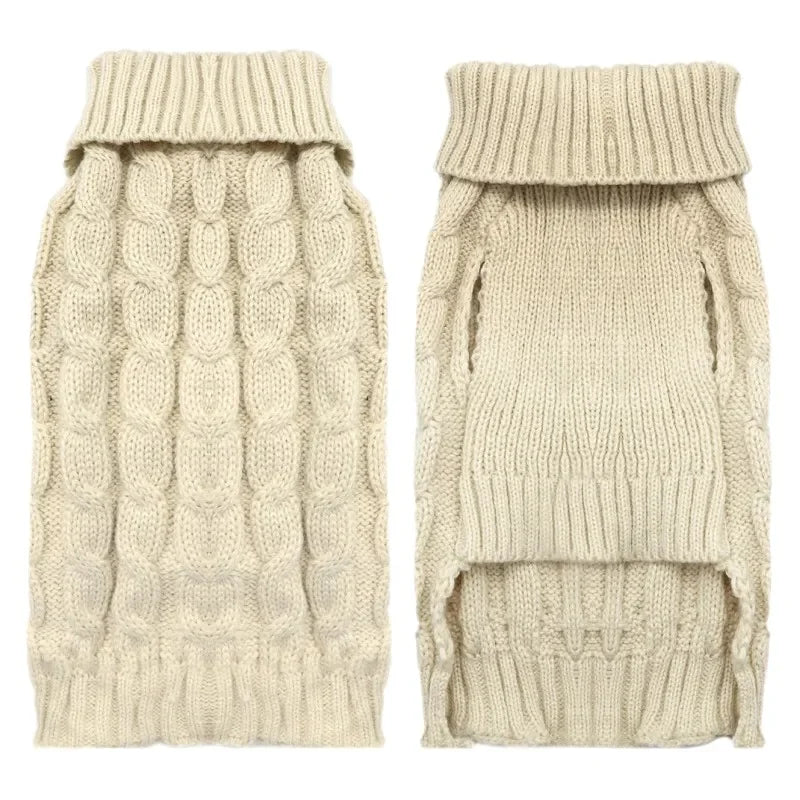 Winter Cartoon Dog Clothes Fashion Dog Knitted Sweater Christmas Puppy Turtleneck Cute Soft Cat Sweater Pet Pullovers Supplies