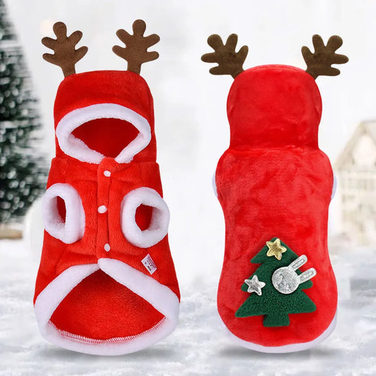 Christmas Pet Clothes Winter Warm Dog Christmas Costumes Pet Dog Cold Weather Coats for Small Dogs Puppy