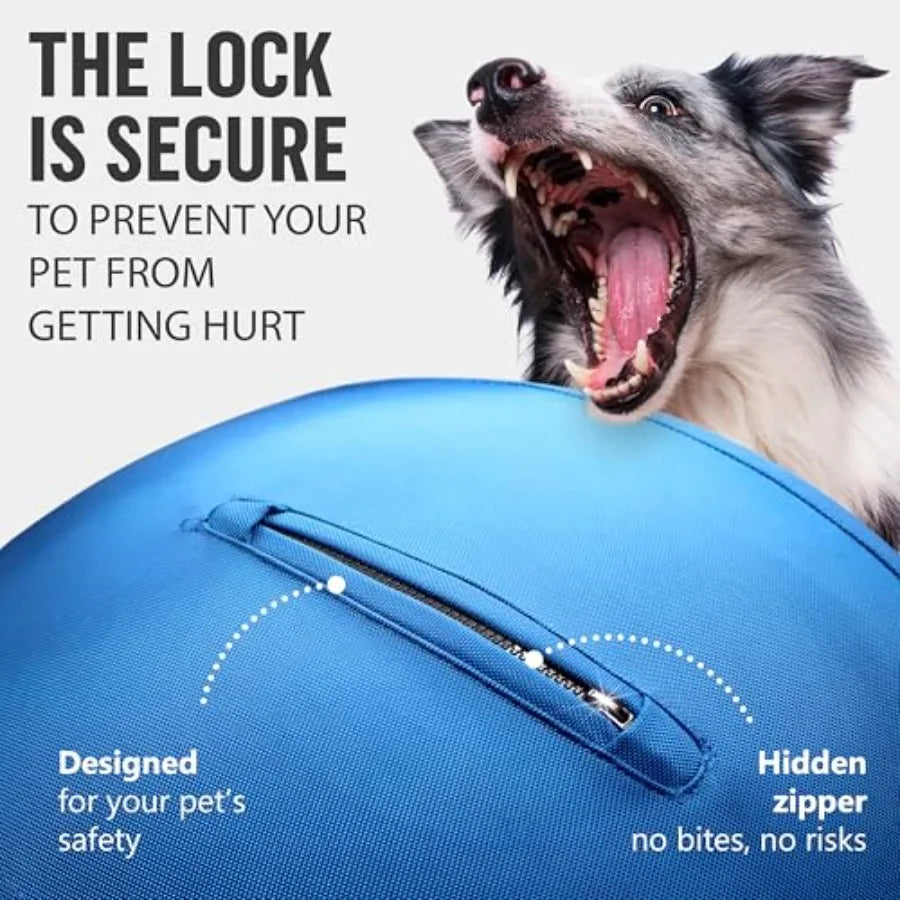 Large Herding Ball for Dogs Horses 25 - Blue Chew-Resistant Toy for Australian Shepherd Collie Breed - Durable Outdoor Play-xq