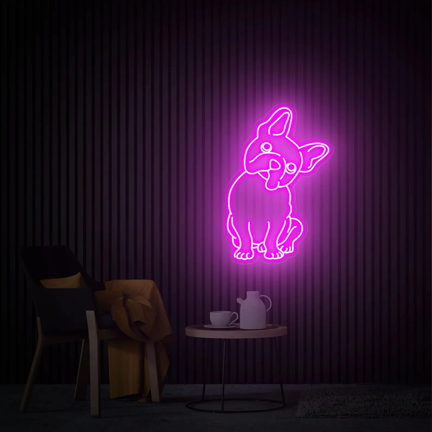 French Bulldog Neon Sign Wall Art Decor Custom Animal Signs Pet Shop Wall Hanging Puppy Decor Glowing Sign