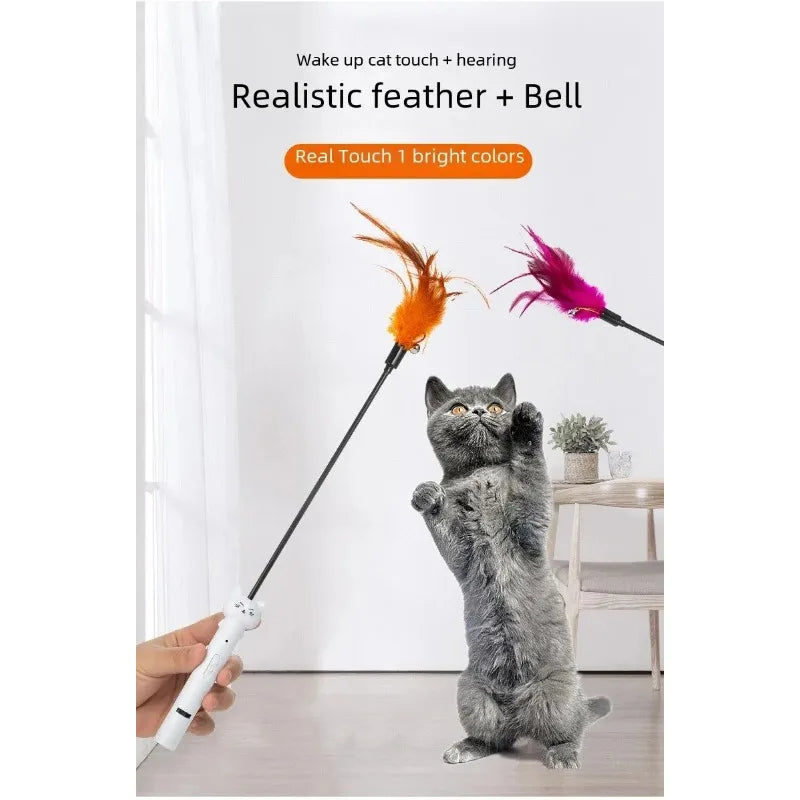 USB Charging Laser Cat Teasing Stick Infrared Laser Light Pattern Projection Cat Toy Pet Supplies Cat Teasing Pen  cat toys