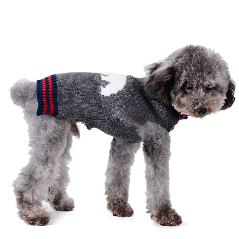 Winter Cartoon Dog Clothes Fashion Dog Knitted Sweater Christmas Puppy Turtleneck Cute Soft Cat Sweater Pet Pullovers Supplies