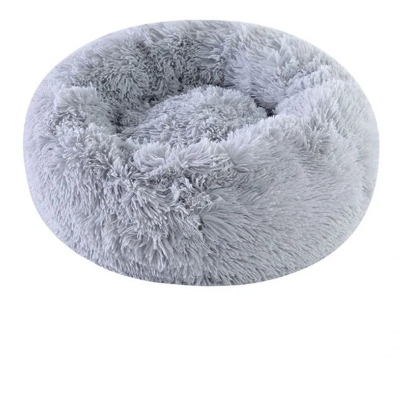 Home Plush Pet Nest Winter Cat Dog Warm Detachable and Washable Round Cat Pet Bed Seasonal Universal Decoration