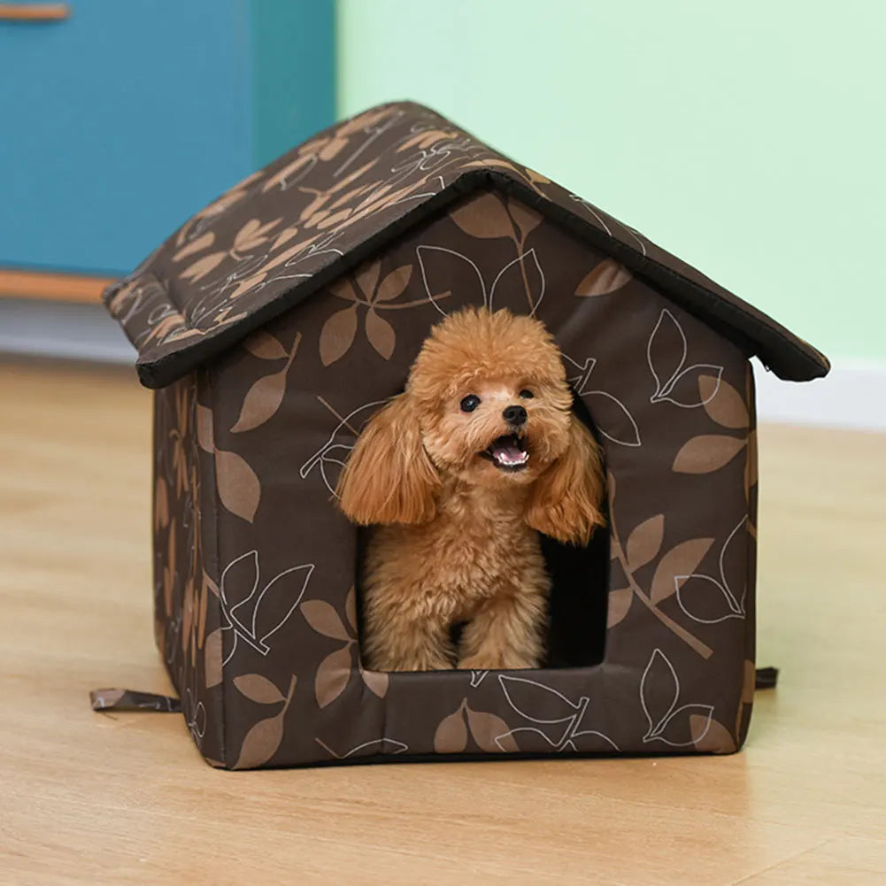Waterproof Dog House Warm Stray Cats Shelter Kitten Cave Hut for Indoor and Outdoor Use
