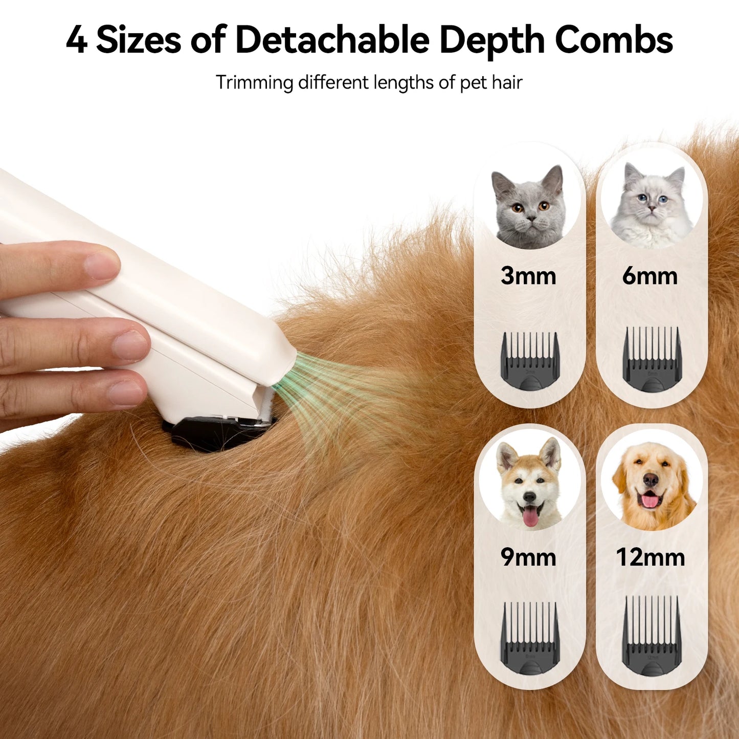 P1 Vacuum Cleaner & Hair Dryer 15kpa, Pet Grooming Set Adjustable Speed and Temperature, 5 Proven Care Tools Dog Clipper