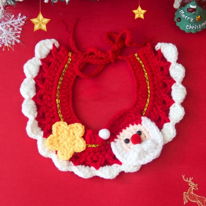 Cat Clothing Costume Christmas Dog Cat Collar Christmas Sweet Pet Scarf Cute Xmas  Kitty Puppy Santa Costume Clothing Navidad