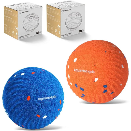 2 Pack Interactive Dog Balls - Auto Moving Bouncing Vibrating Washable Dog Toys for Large Medium Dogs Type-C Rechargeable Blue