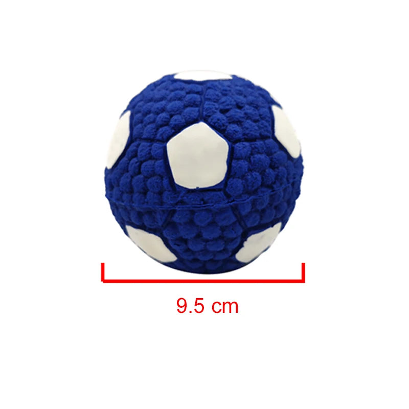 Soft Pet Ball Squeaky Toy For Small Large Dog Rugby Tennis Volleyball Football Basketball Latex Tooth Cleaning Training Toys
