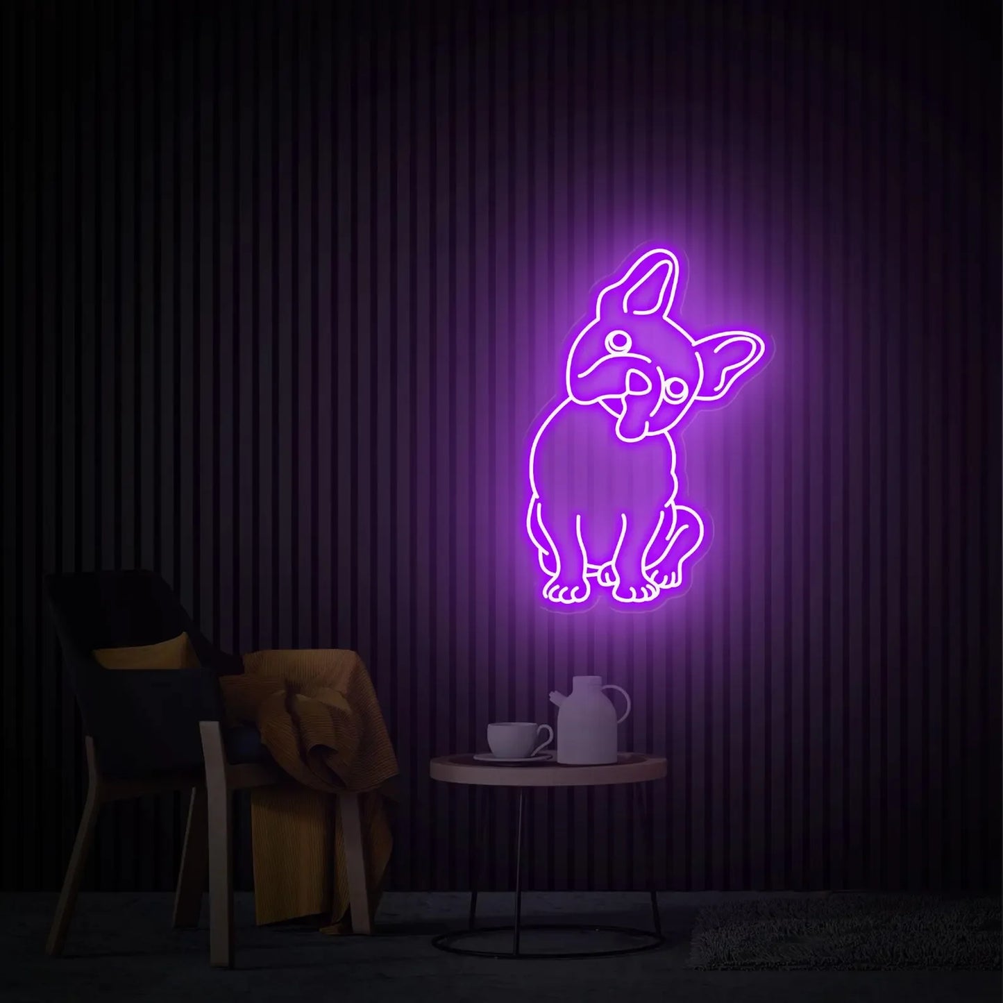 French Bulldog Neon Sign Wall Art Decor Custom Animal Signs Pet Shop Wall Hanging Puppy Decor Glowing Sign