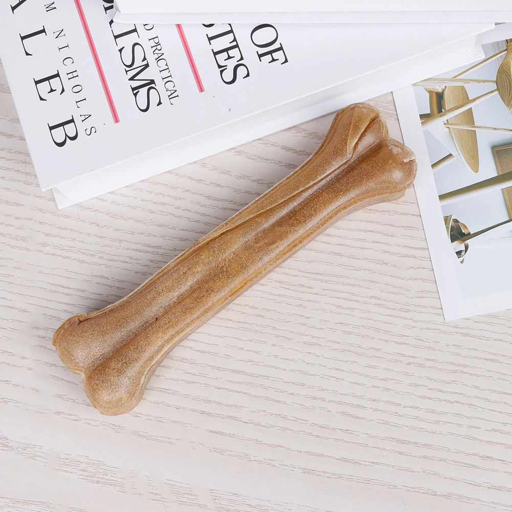 8 Inch Cowhide Bone Non-Toxic Creative Leather Chew Bone Anti-bite Puppy Teething Toys  for Small Medium Large Dog