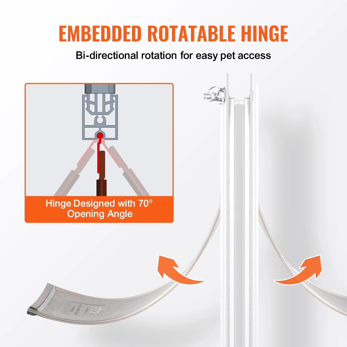 Pet Door Aluminum Frame with Lock and Flap System Weatherproof Doggy Door Easy to Install in Interior or Exterior Doors