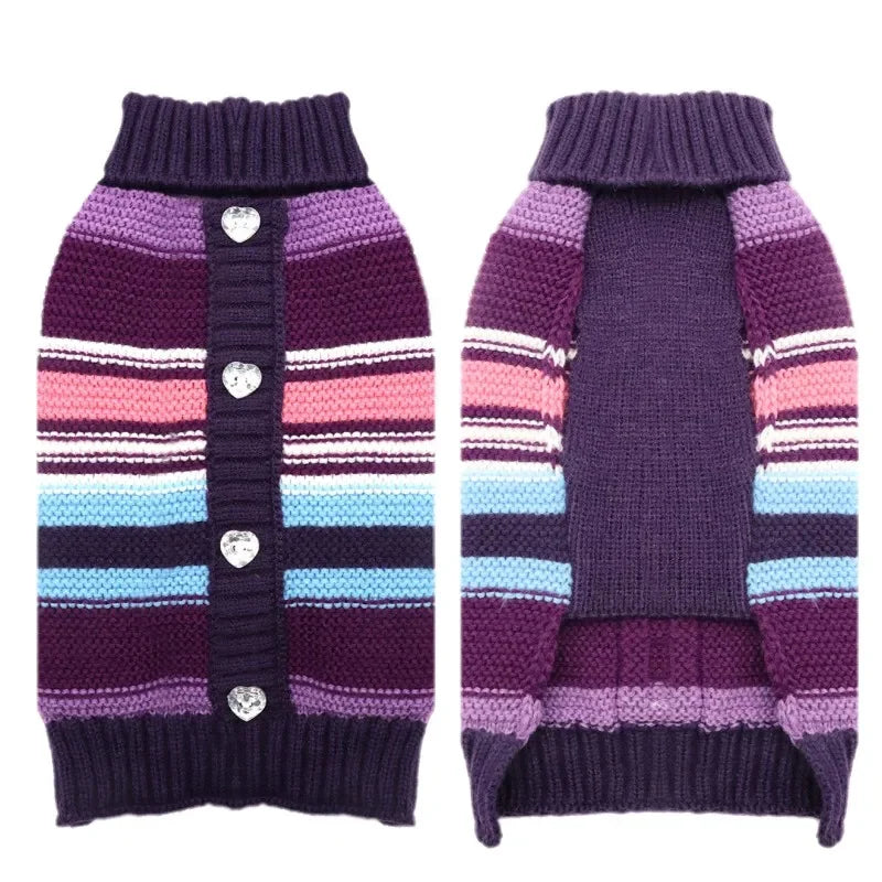 Winter Cartoon Dog Clothes Fashion Dog Knitted Sweater Christmas Puppy Turtleneck Cute Soft Cat Sweater Pet Pullovers Supplies