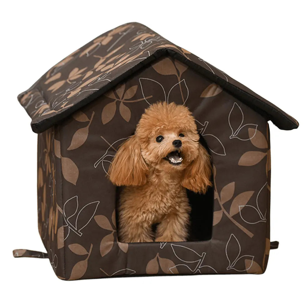 Waterproof Dog House Warm Stray Cats Shelter Kitten Cave Hut for Indoor and Outdoor Use