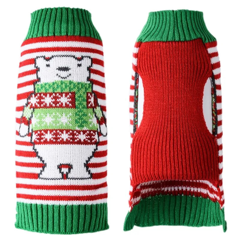 Winter Cartoon Dog Clothes Fashion Dog Knitted Sweater Christmas Puppy Turtleneck Cute Soft Cat Sweater Pet Pullovers Supplies