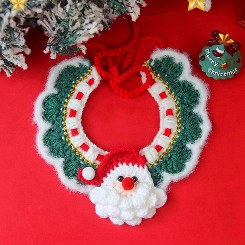 Cat Clothing Costume Christmas Dog Cat Collar Christmas Sweet Pet Scarf Cute Xmas  Kitty Puppy Santa Costume Clothing Navidad