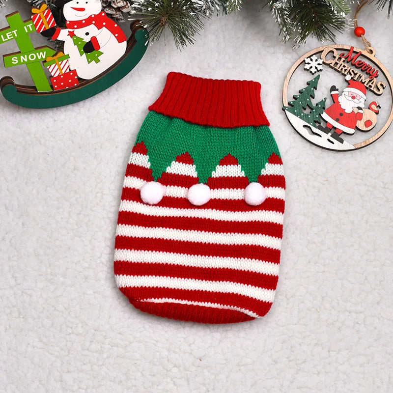 Pet Clothes Dog Sweater Cat Costume For Small Dogs Christmas Deer Clothing Cat Sweater Dogs Coat Halloween Warm Pet Knitte Coat