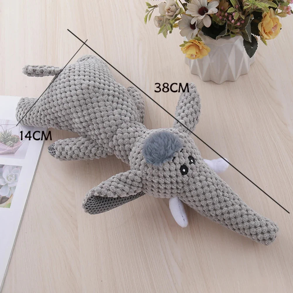 Pet Dog Toy Cute Plush Squeaky Stuffed Toys for Large Dogs Fleece Durable Chewing Cute Soft Molar Teeth Cleaning Dog Toys