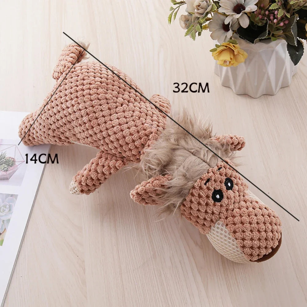 Pet Dog Toy Cute Plush Squeaky Stuffed Toys for Large Dogs Fleece Durable Chewing Cute Soft Molar Teeth Cleaning Dog Toys