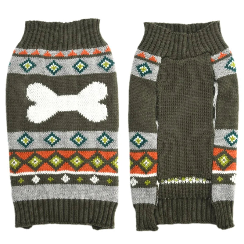 Winter Cartoon Dog Clothes Fashion Dog Knitted Sweater Christmas Puppy Turtleneck Cute Soft Cat Sweater Pet Pullovers Supplies