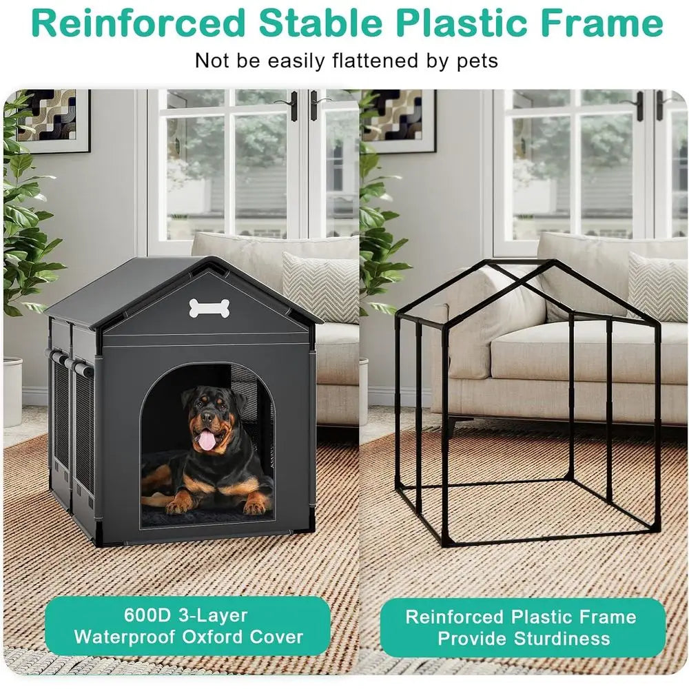 Dog House Indoor Dog Kennel Bed Mat with Cushion or Small Medium Large Dogs Cats, Winter Warm Cat Nest Puppy Cave Soa Pet Produc