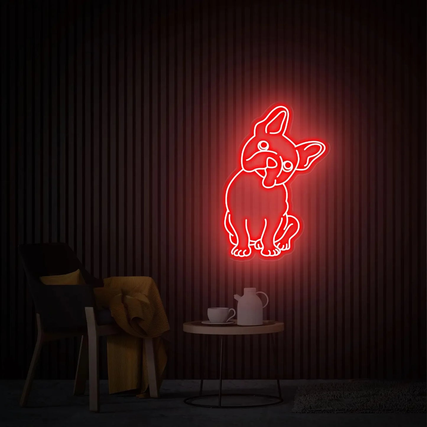 French Bulldog Neon Sign Wall Art Decor Custom Animal Signs Pet Shop Wall Hanging Puppy Decor Glowing Sign