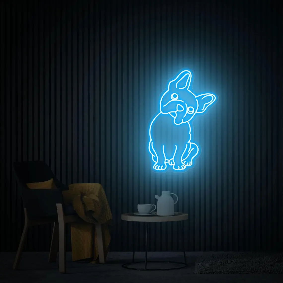 French Bulldog Neon Sign Wall Art Decor Custom Animal Signs Pet Shop Wall Hanging Puppy Decor Glowing Sign