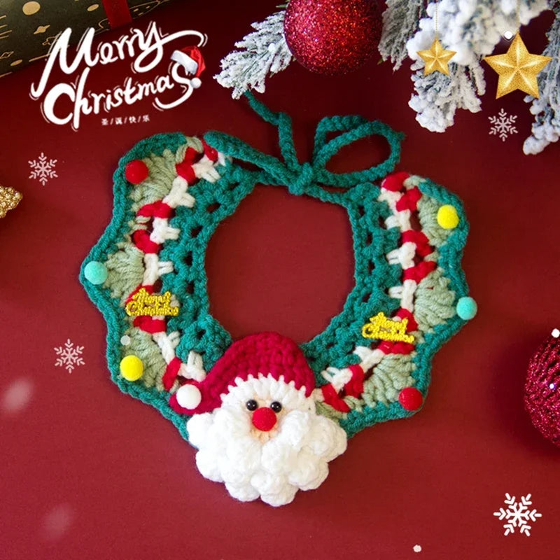 Cat Clothing Costume Christmas Dog Cat Collar Christmas Sweet Pet Scarf Cute Xmas  Kitty Puppy Santa Costume Clothing Navidad