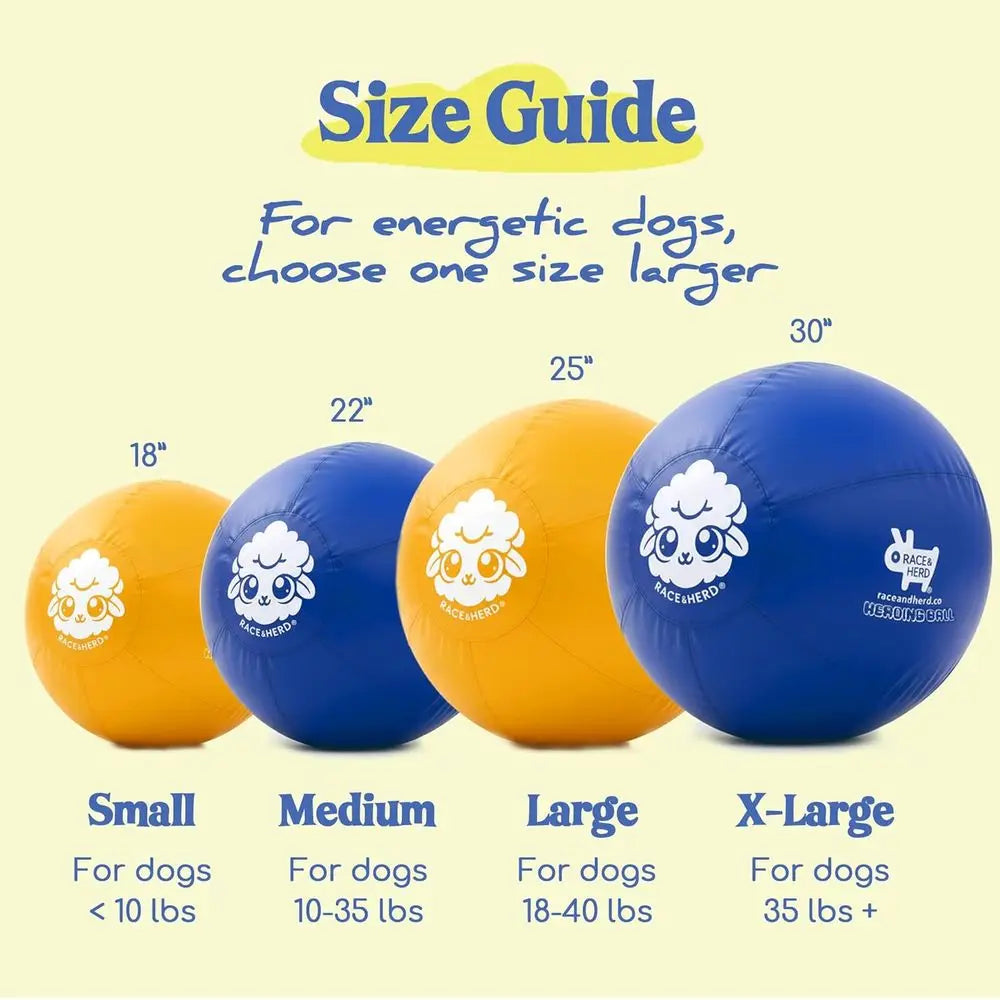 Giant Herding Ball for Large Dogs - Durable Outdoor Training Toy for Australian Shepherds, Border Collies, and Horses - Yellow