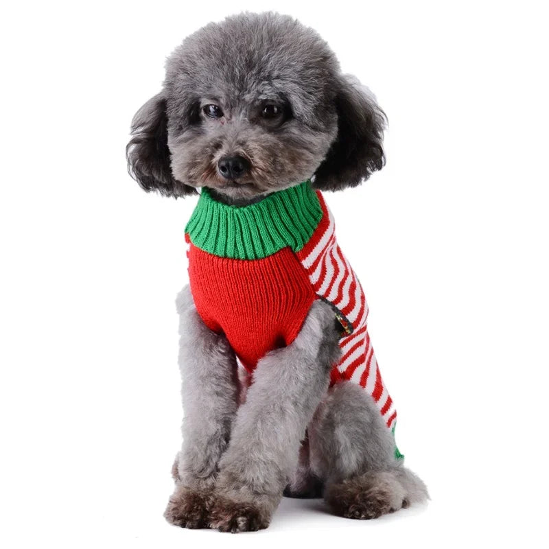 Winter Cartoon Dog Clothes Fashion Dog Knitted Sweater Christmas Puppy Turtleneck Cute Soft Cat Sweater Pet Pullovers Supplies