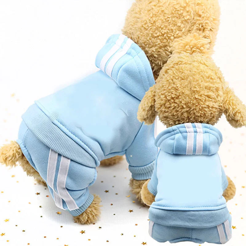 Adidog Dog Clothes Thick Overalls for Dogs, Winter Pet Dog Clothing for Small Dogs Puppy Jumpsuit Tracksuit Costume for Yorkie