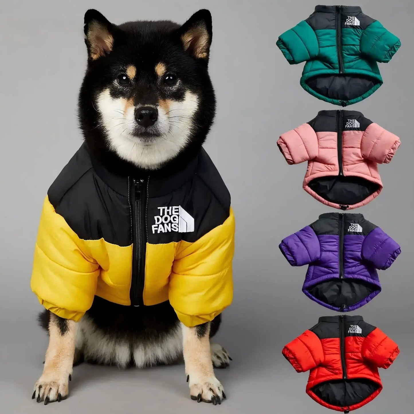 Dog Fans Winter Warm Thick Down Jacket for Small & Medium Dogs - French Bulldog Puppy Cold Weather Coat