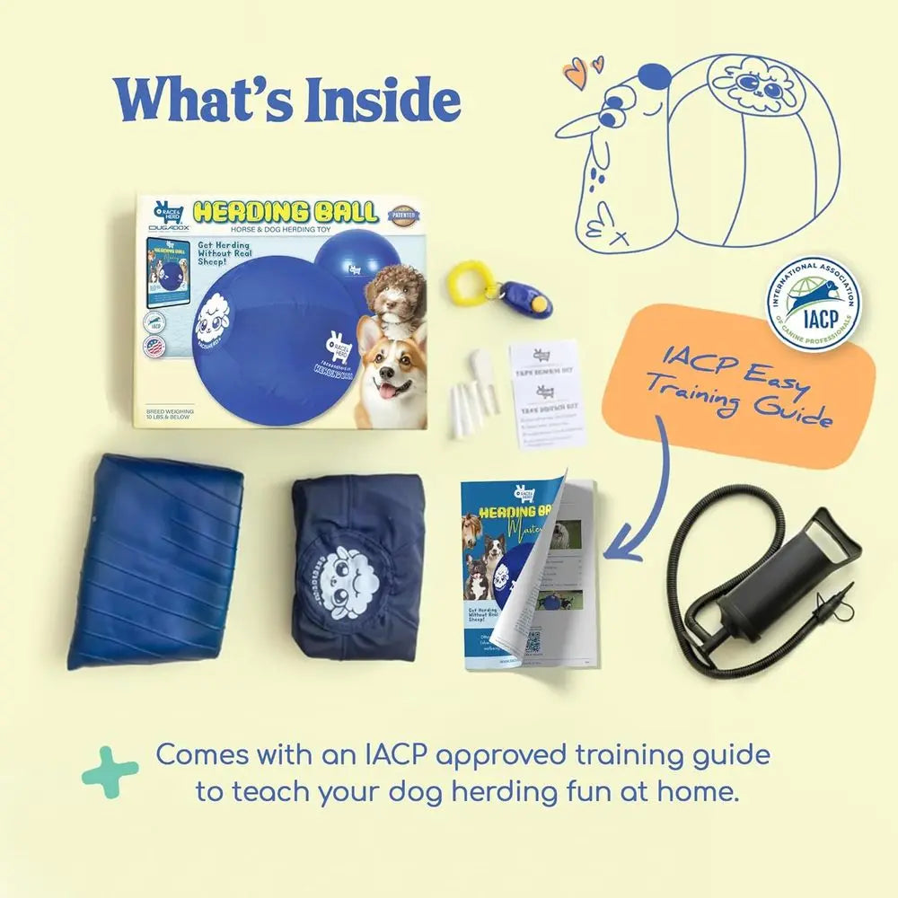 Giant Herding Ball for Large Dogs - Durable Outdoor Training Toy for Australian Shepherds, Border Collies, and Horses - Yellow