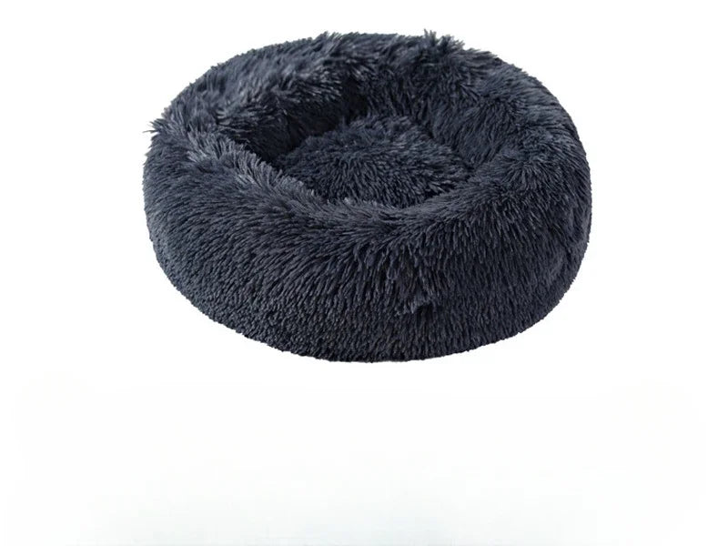 Home Plush Pet Nest Winter Cat Dog Warm Detachable and Washable Round Cat Pet Bed Seasonal Universal Decoration