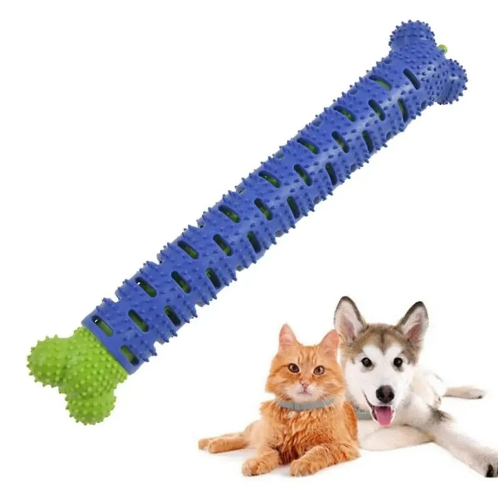 Dog Tooth Grinding Stick – Food-Grade Rubber Toothbrush & Chewing Toy for Teeth Cleaning with Slight Bite Force.
