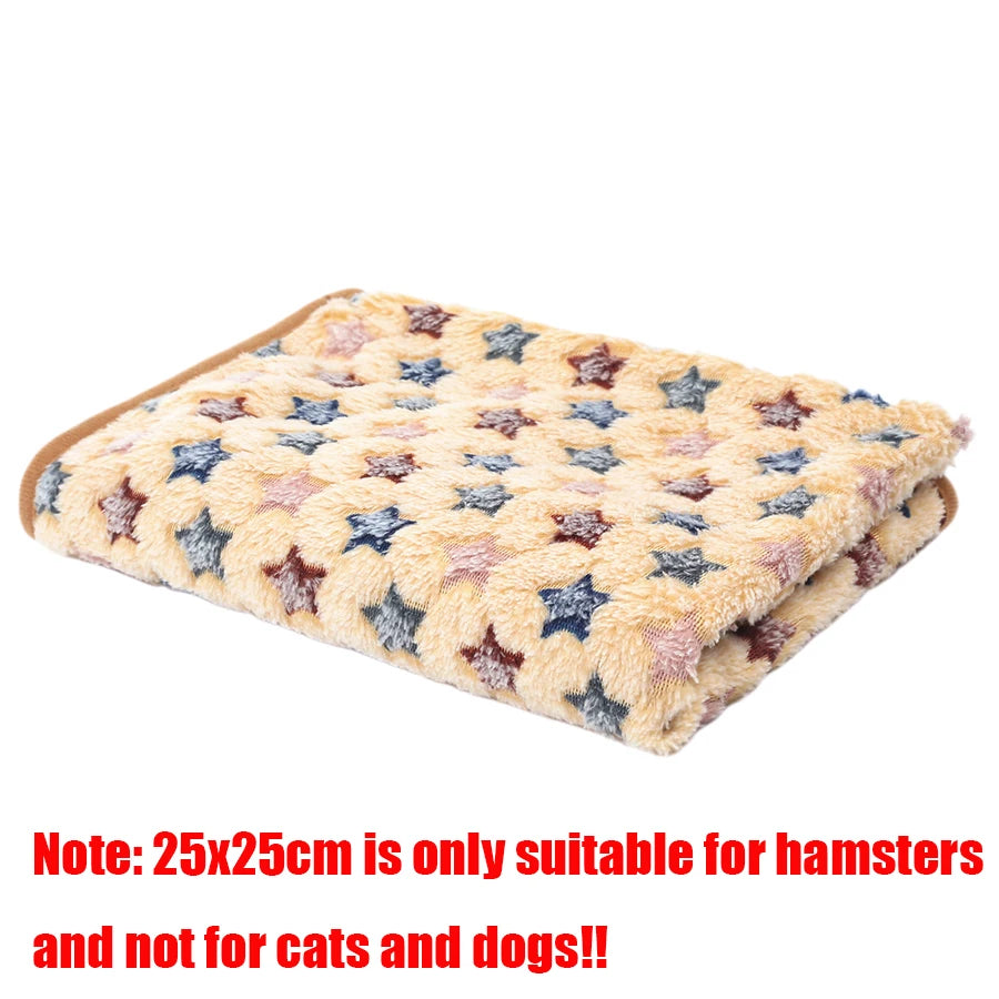 Soft Fluffy High Quality Pet Blanket Flannel Dog Sleeping Blanket Paw Print Pattern Pet Mat Warm Comfortable Blanket for Cat Dog