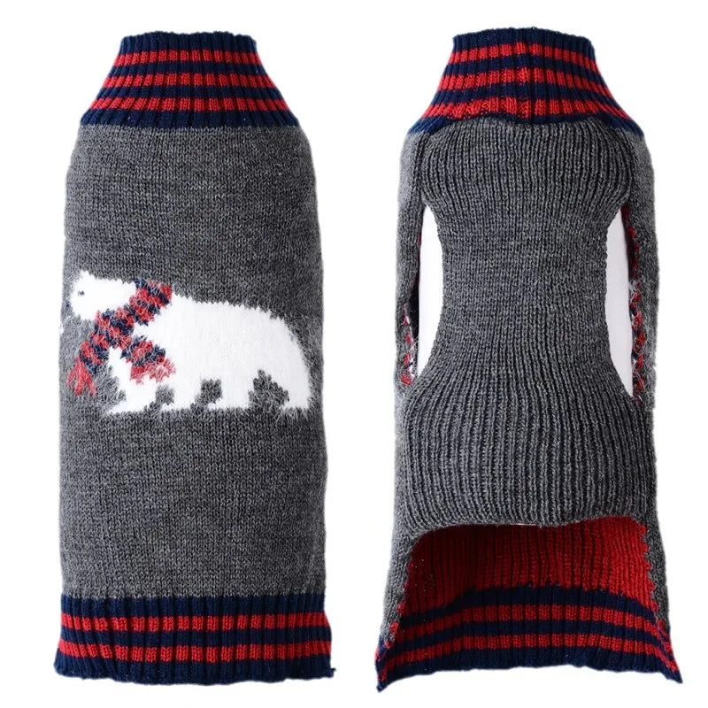 Winter Cartoon Dog Clothes Fashion Dog Knitted Sweater Christmas Puppy Turtleneck Cute Soft Cat Sweater Pet Pullovers Supplies