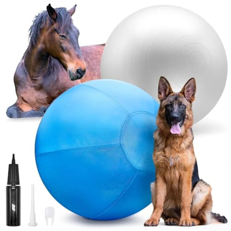 Large Herding Ball for Dogs Horses 25 - Blue Chew-Resistant Toy for Australian Shepherd Collie Breed - Durable Outdoor Play-xq